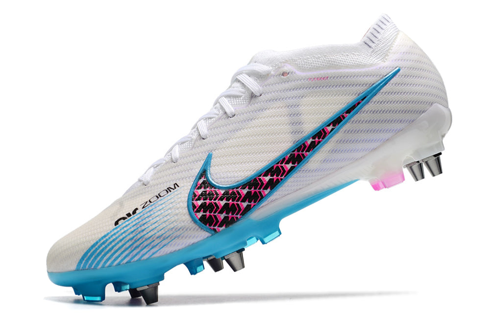 Air Zoom Mercurial Vapor 15 Elite FG White/Blue/Pink Metal Studs