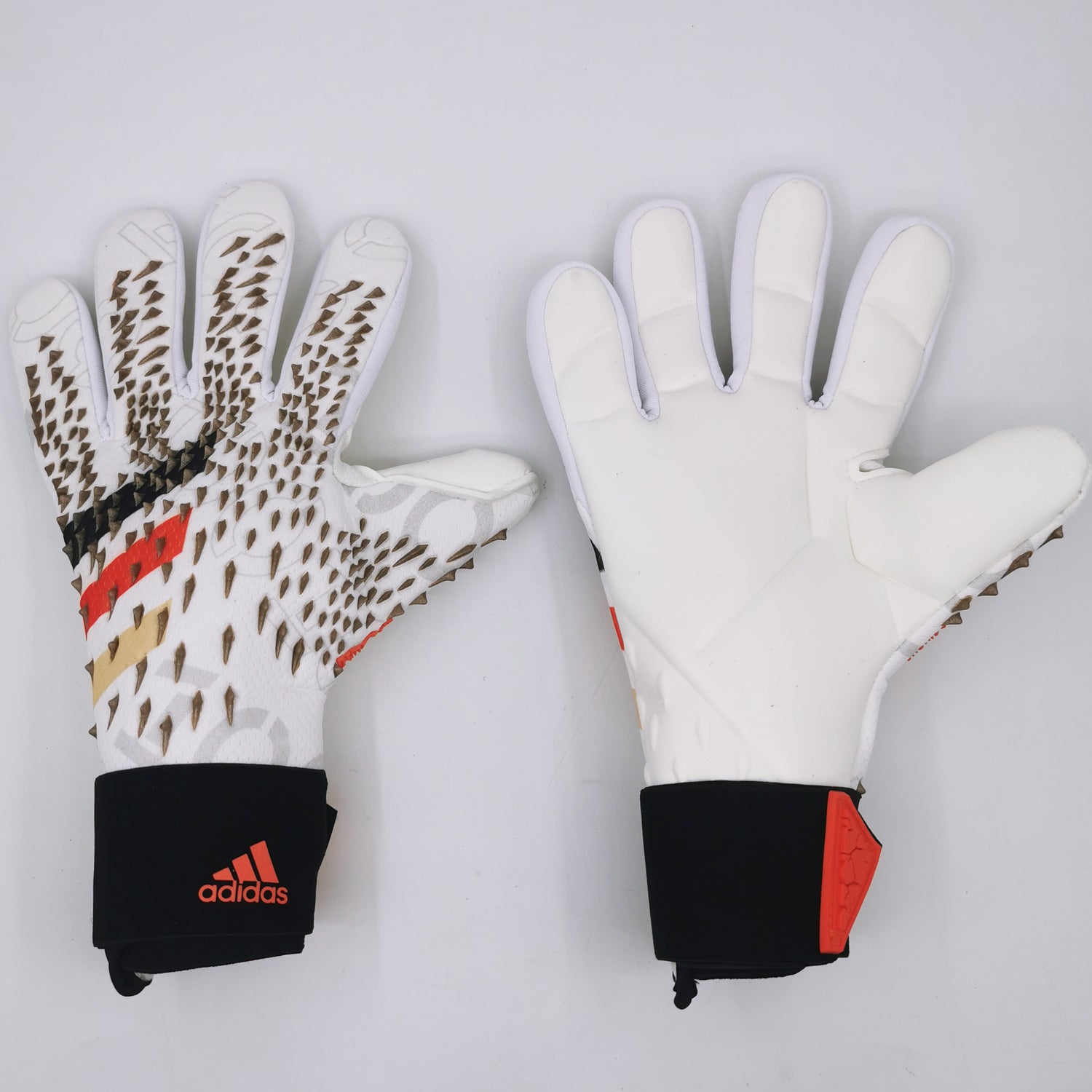 A23 Wristband Goalkeeper Gloves White Orange Black