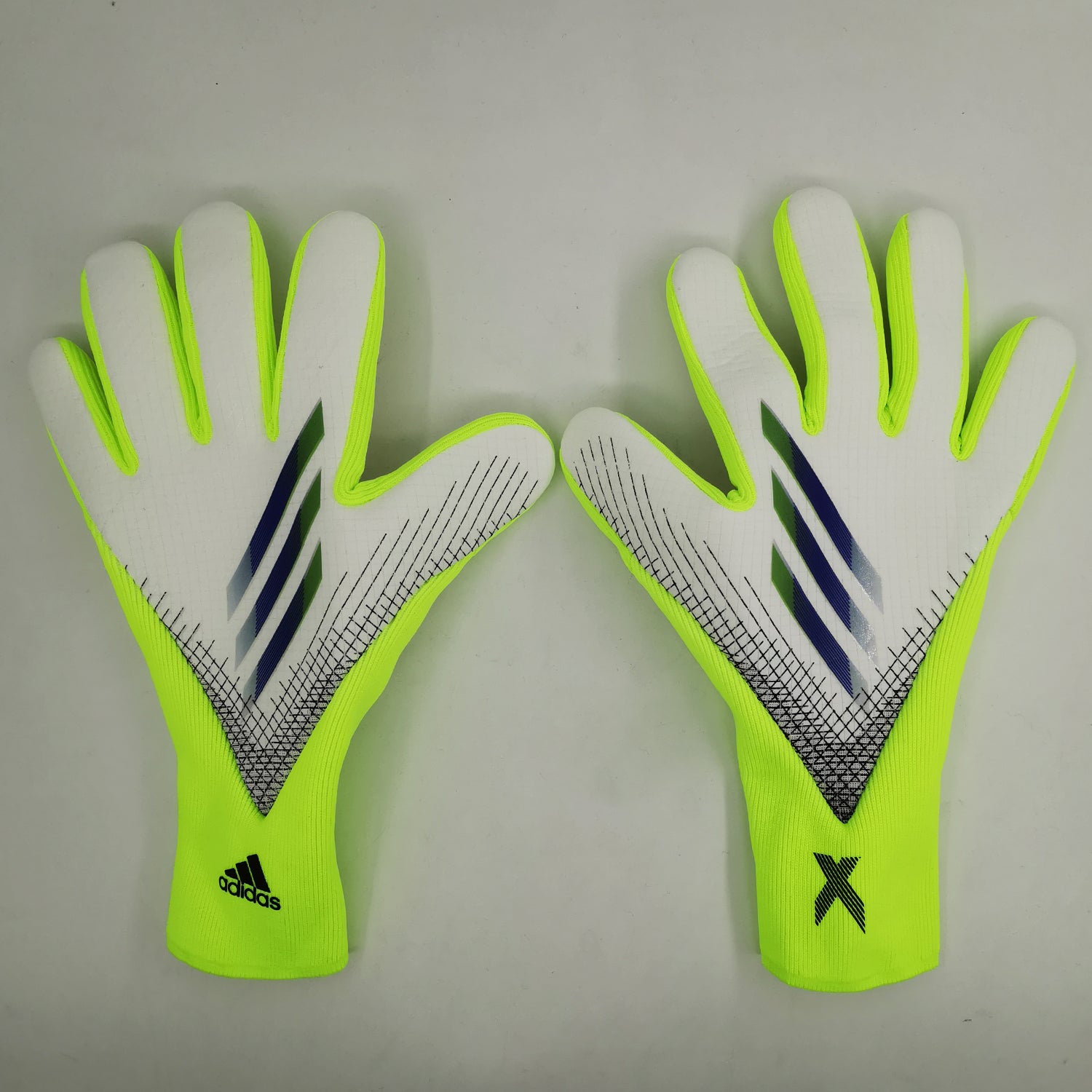 Adidas X league strapless goalkeeper gloves white yellow