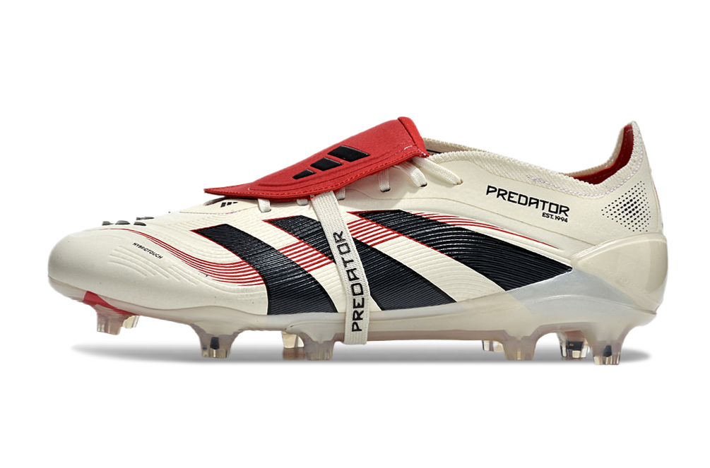 PREDATOR FOLD-OVER TONGUE ELITE FG - WHITE/RED/BLACK