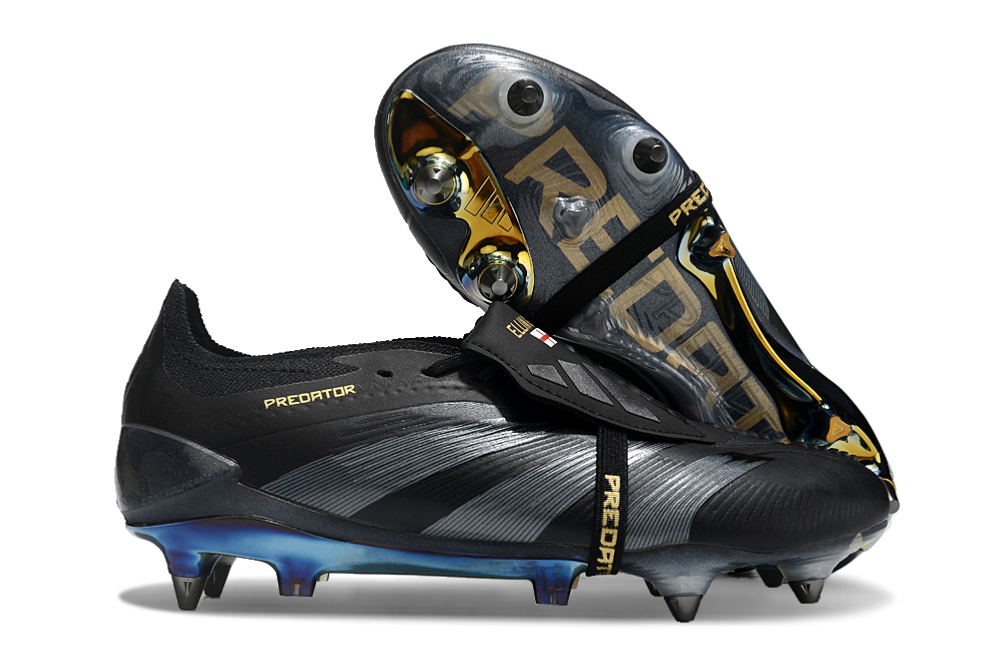 PREDATOR FOLD-OVER TONGUE ELITE FG - BLACK/CARBON/GOLD METALLIC