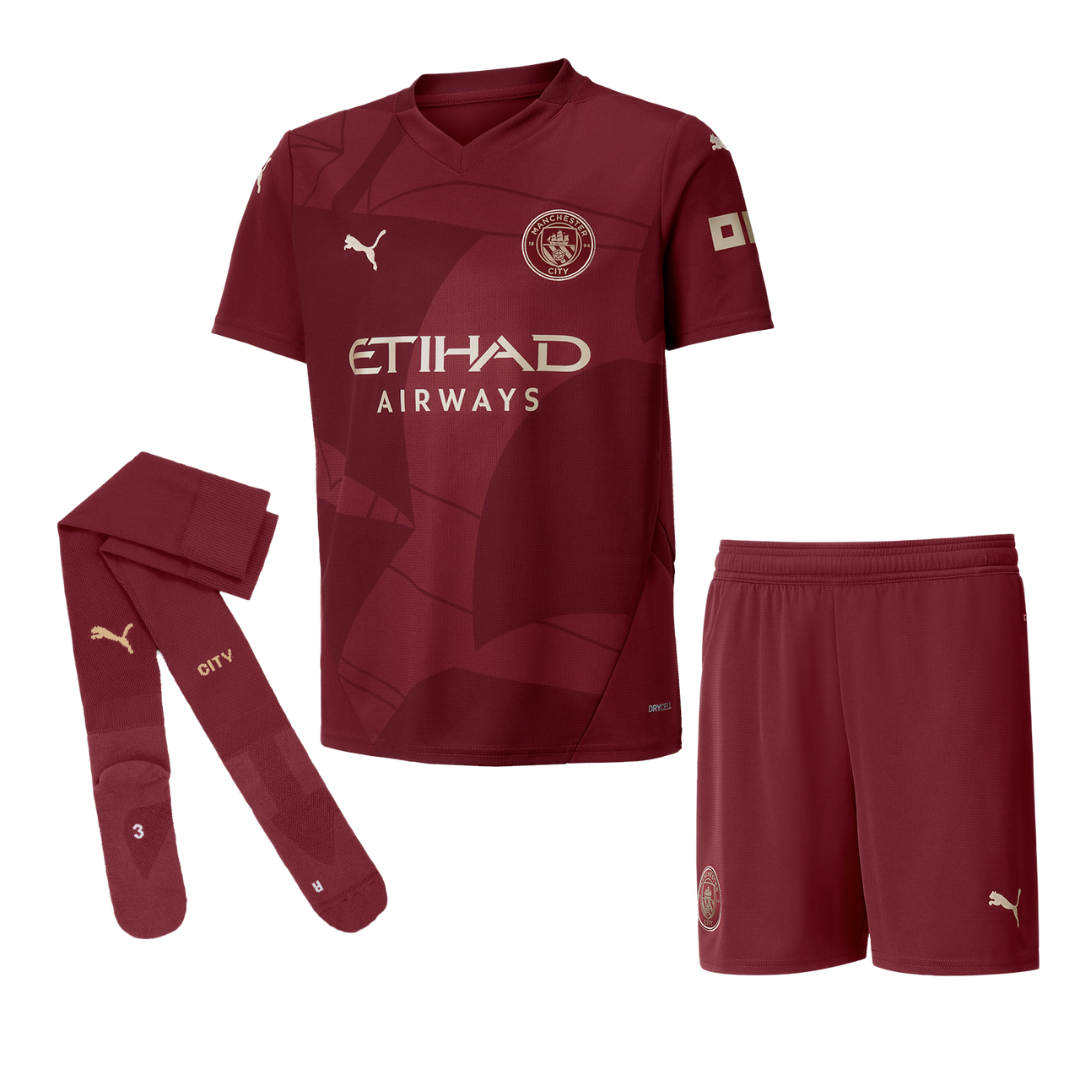 MANCHESTER CITY 2024/25 YOUTH AWAY FULL KIT