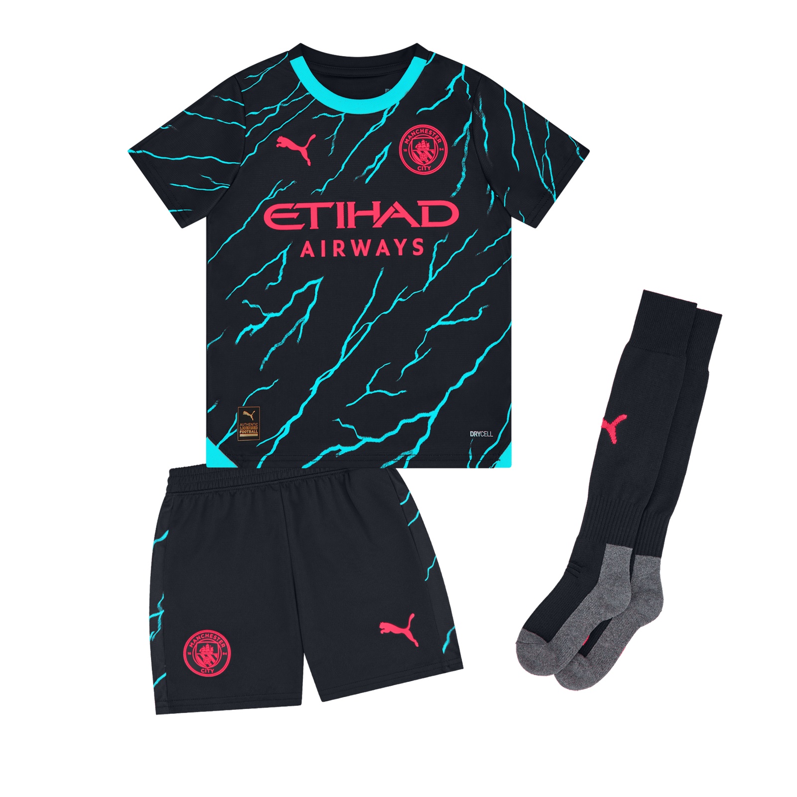 MANCHESTER CITY F.C 2023/24 YOUTH THIRD FULL KIT