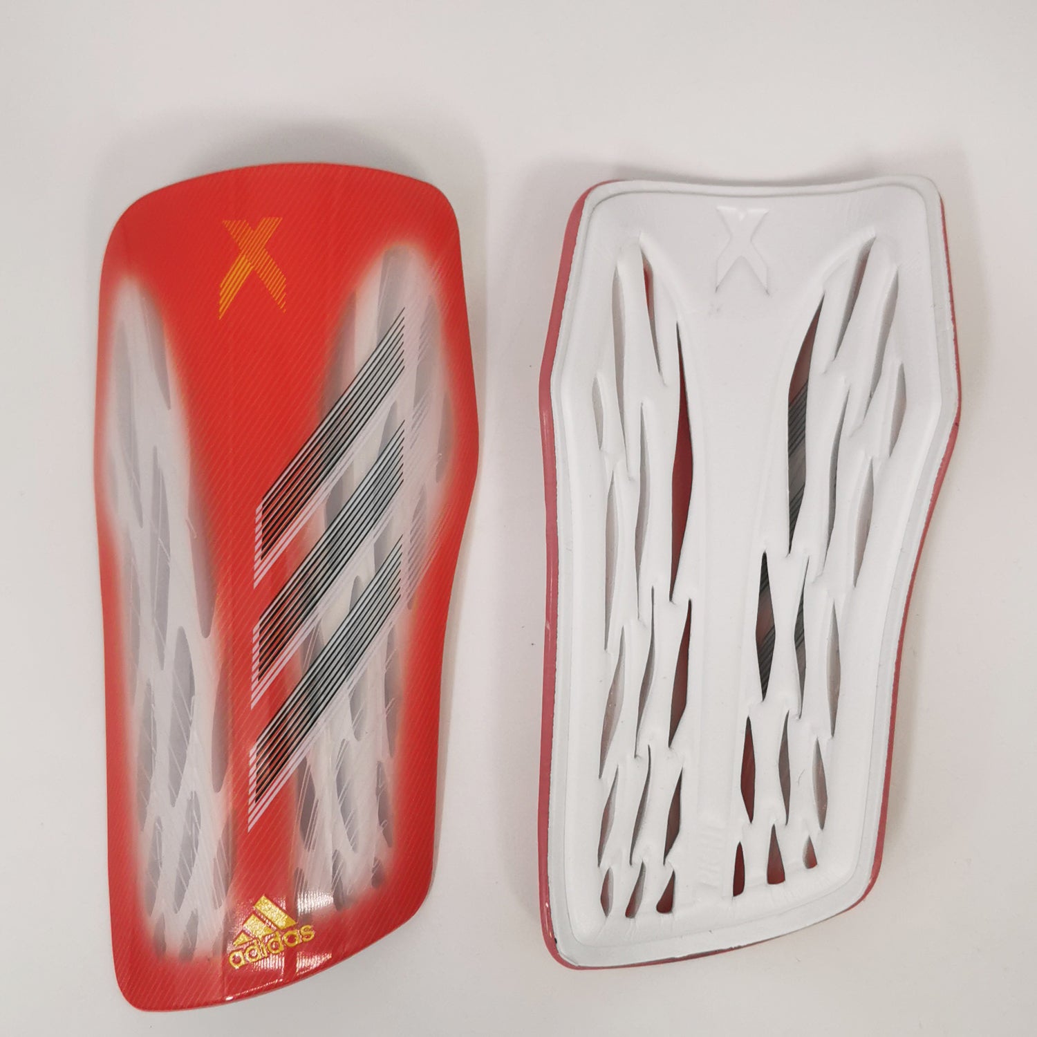 Adidas Middle Streak Shin Guards White Red