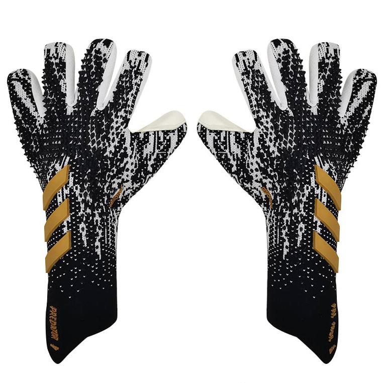 Predator league strapless goalkeeper gloves black gold