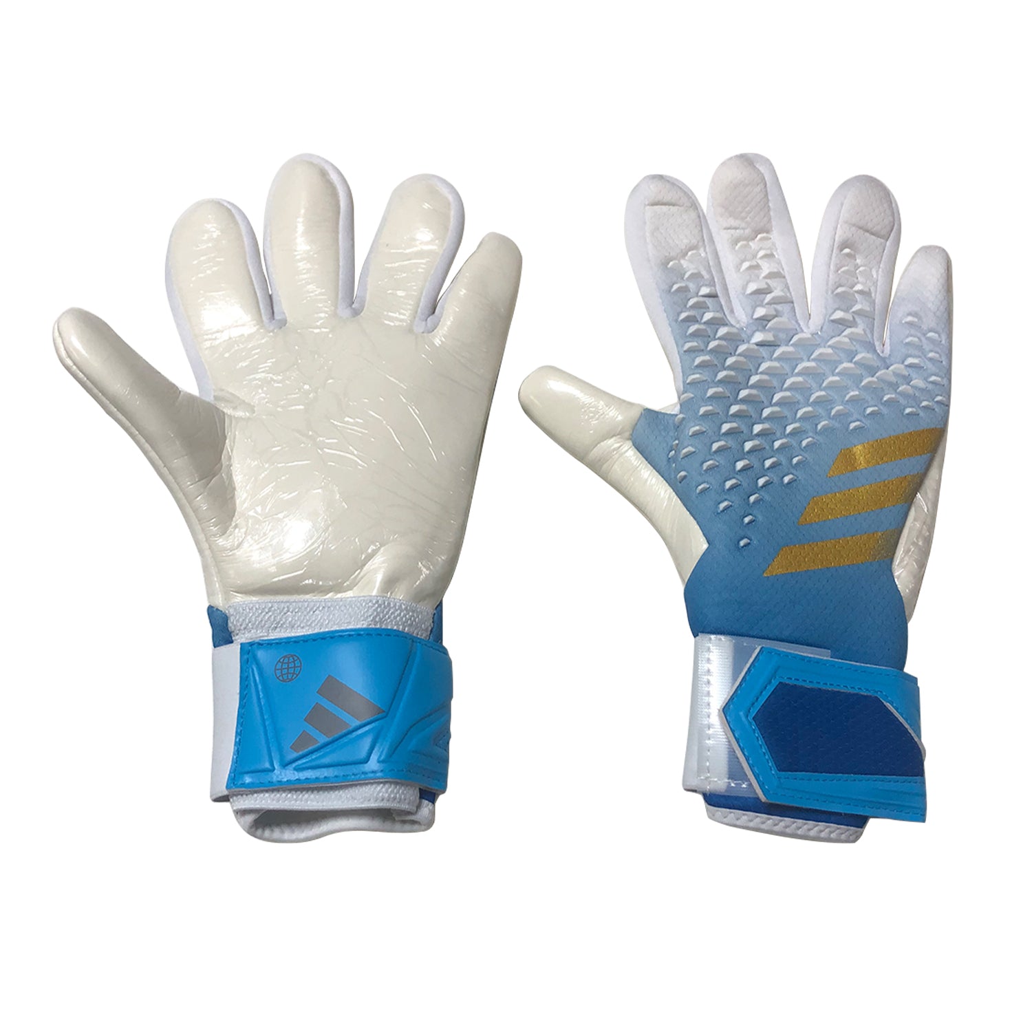 A28 Wristband Goalkeeper Gloves Blue Gold