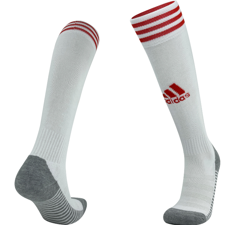 AD Training Cotton Long Socks Striped White