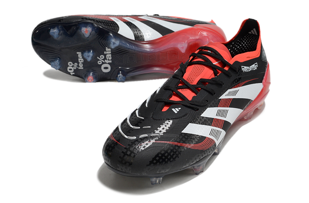 PREDATOR ELITE FG - BLACK/RED/WHITE