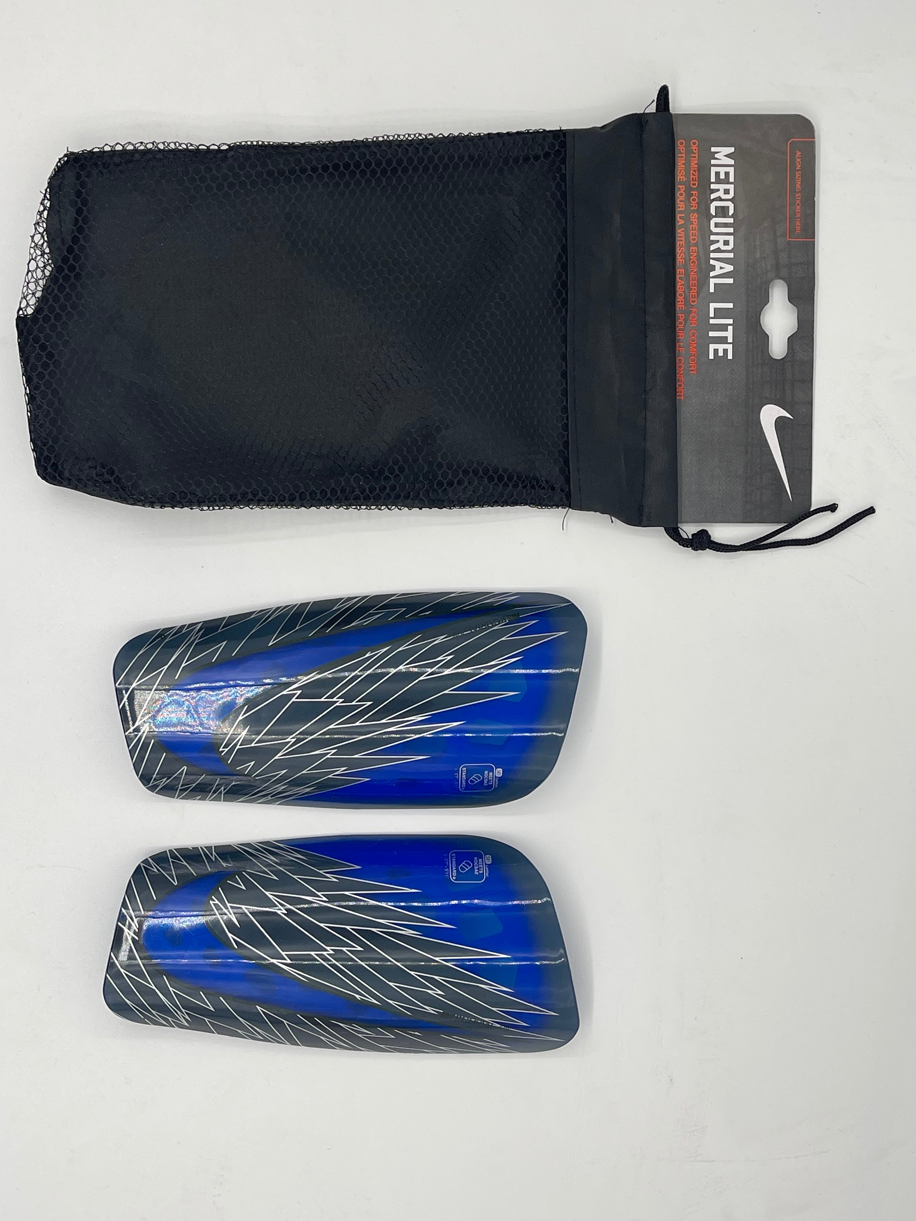 Mercurial Lite Shock Absorption Shin Guards Blue