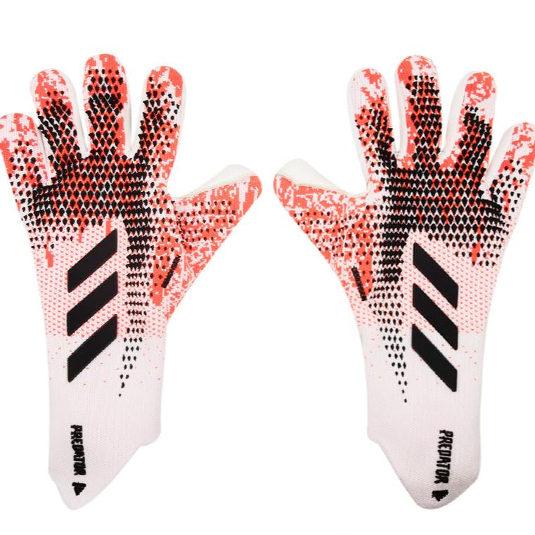 Predator league strapless goalkeeper gloves white pink