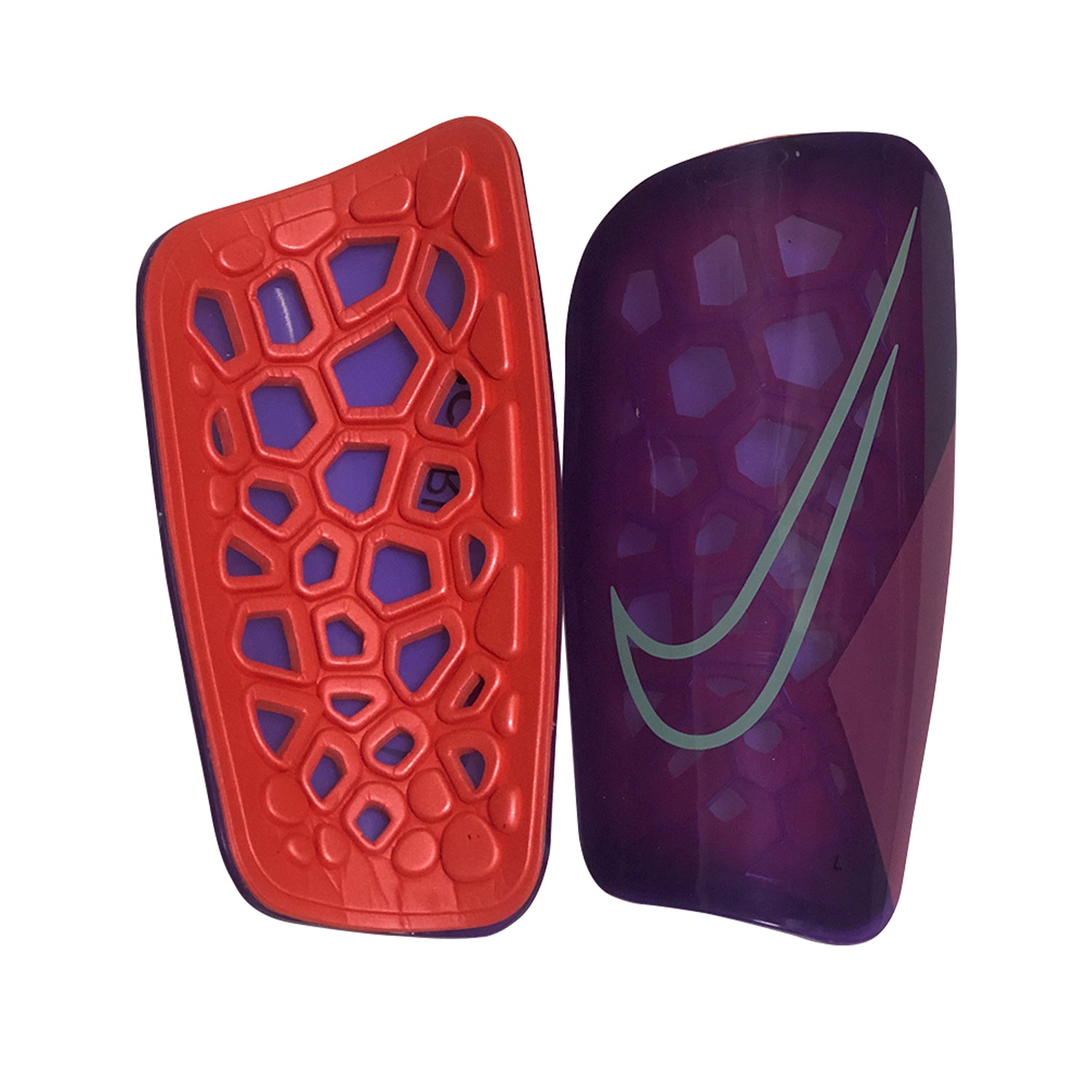 Honeycomb Shock Absorption Shin Guards Purple