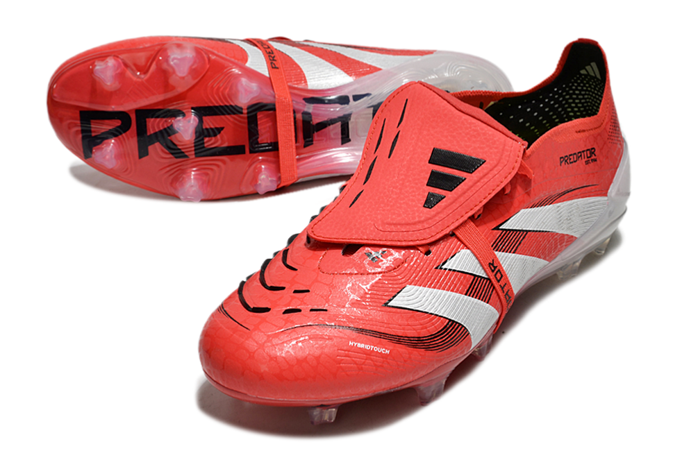 PREDATOR FOLD-OVER TONGUE ELITE FG - RED/WHITE/BLACK