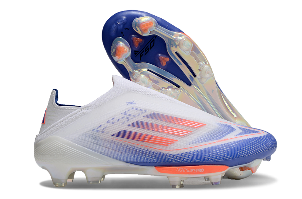 F50 ELITE FG -Lucid Blue/Solar Red Laceless (Kids)