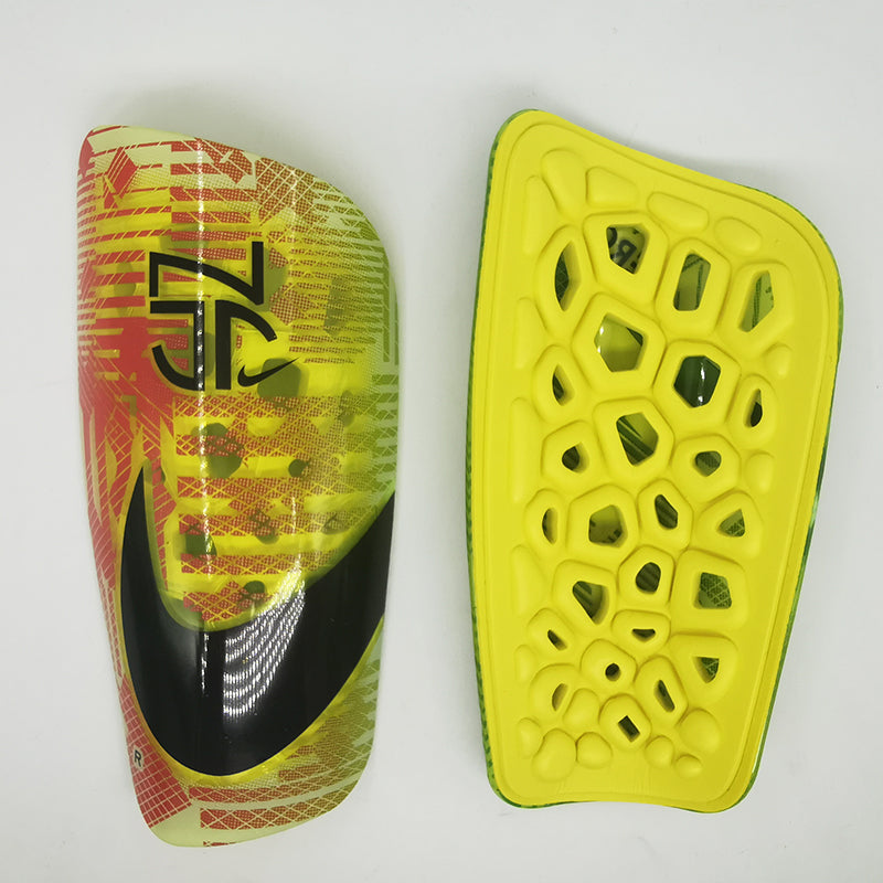 NJR Honeycomb Shock Absorption Shin Guards Yellow