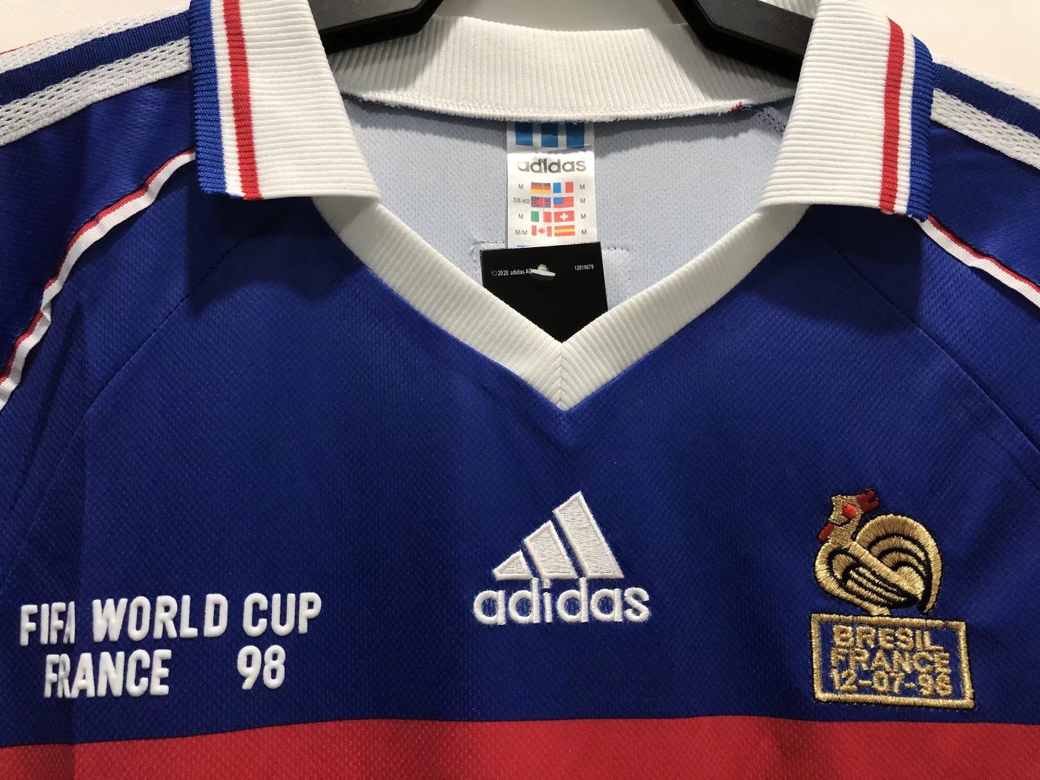 France Home Jersey 1998 long sleeve